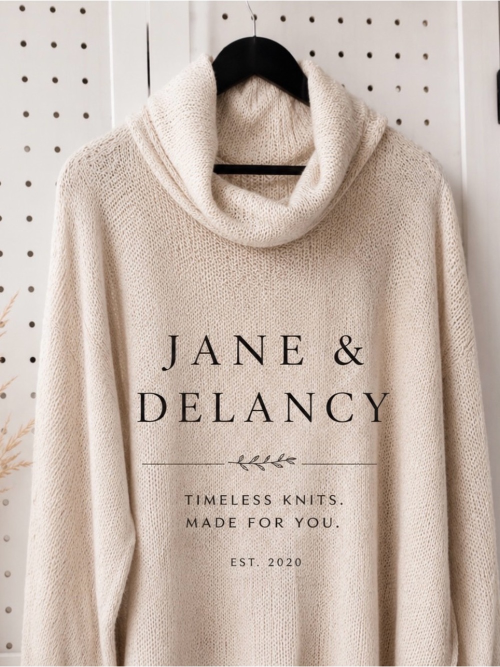 Jane & Delancy Cream Waffle Knit Cowl Neck Pullover Sweater Top‎